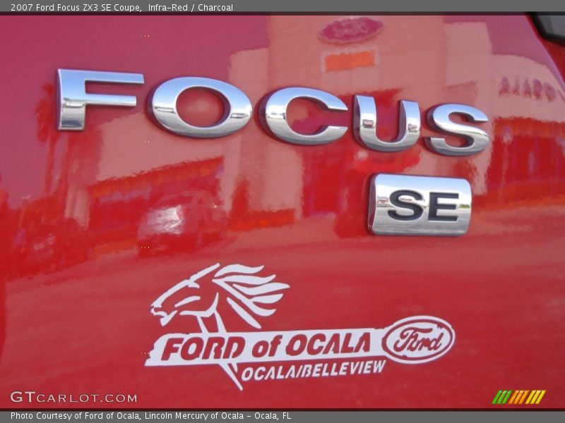 Infra-Red / Charcoal 2007 Ford Focus ZX3 SE Coupe