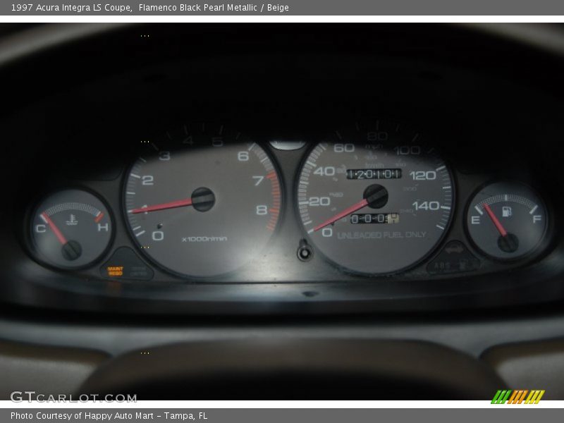 Flamenco Black Pearl Metallic / Beige 1997 Acura Integra LS Coupe