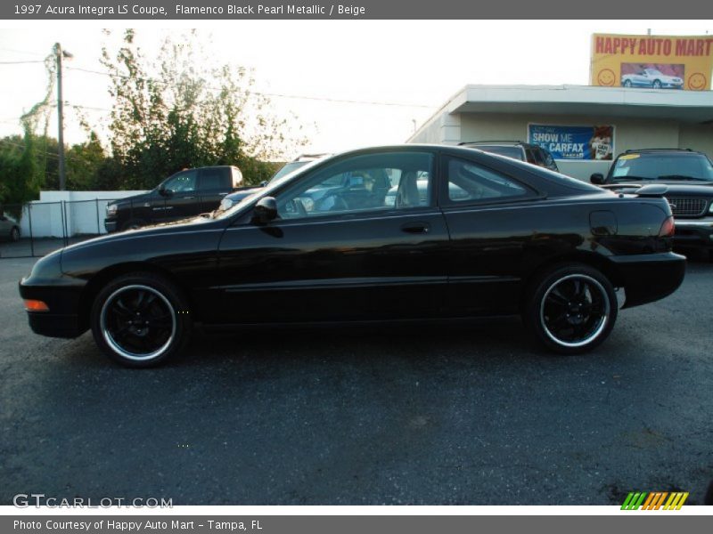 Flamenco Black Pearl Metallic / Beige 1997 Acura Integra LS Coupe