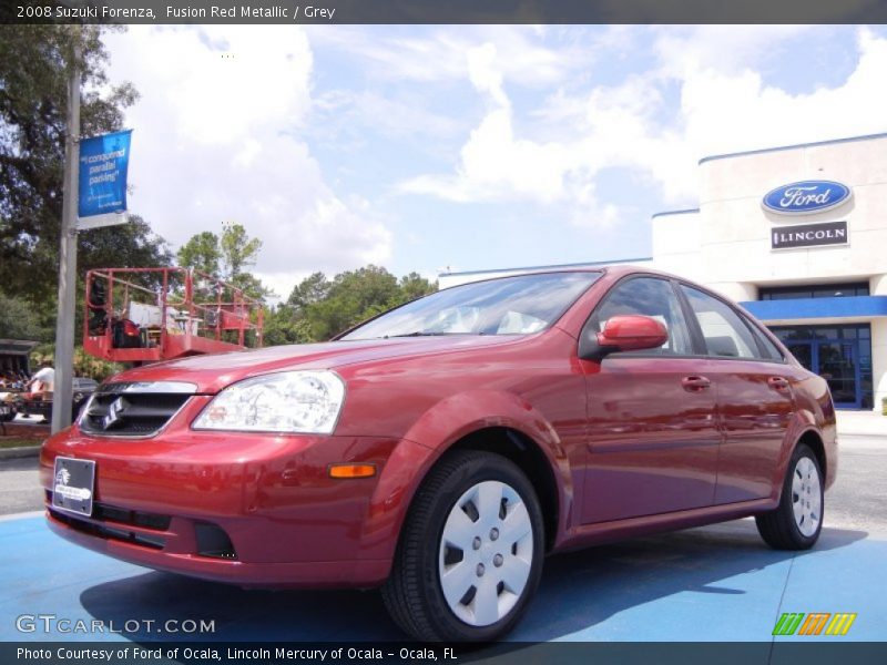 Fusion Red Metallic / Grey 2008 Suzuki Forenza