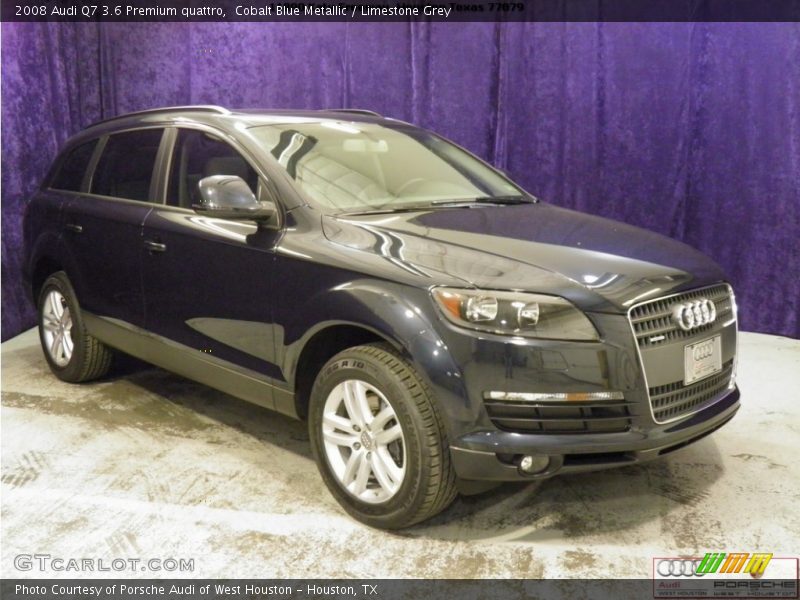 Cobalt Blue Metallic / Limestone Grey 2008 Audi Q7 3.6 Premium quattro