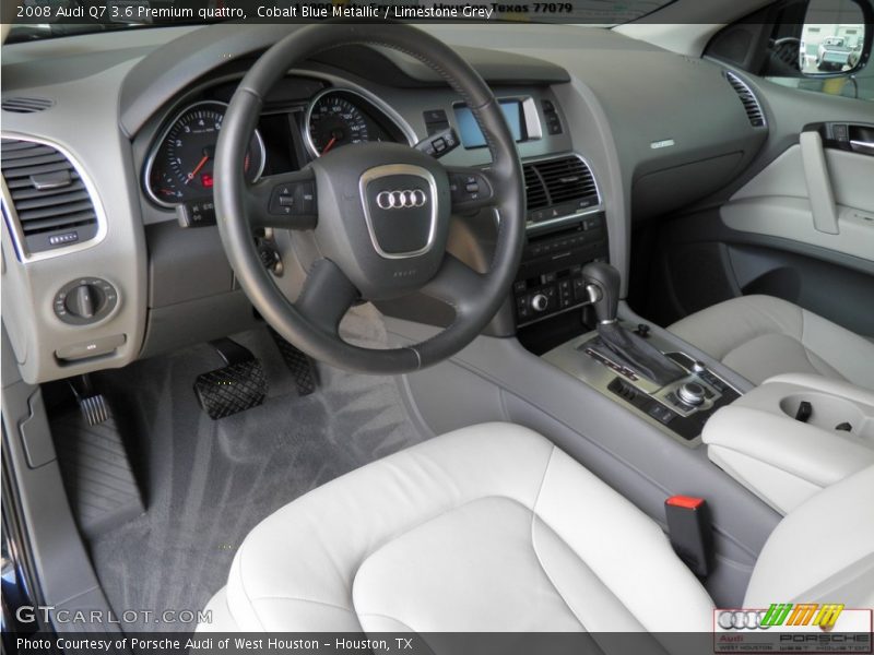 Cobalt Blue Metallic / Limestone Grey 2008 Audi Q7 3.6 Premium quattro