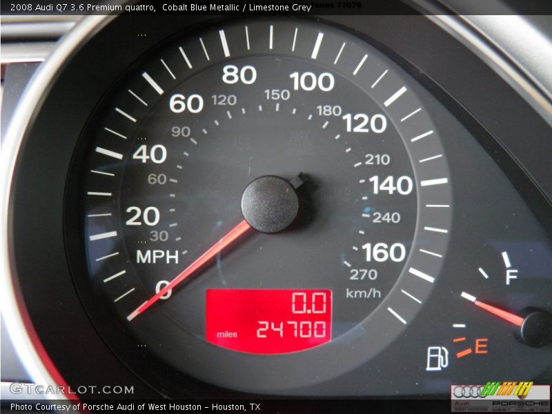 Cobalt Blue Metallic / Limestone Grey 2008 Audi Q7 3.6 Premium quattro