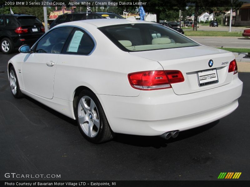 Alpine White / Cream Beige Dakota Leather 2009 BMW 3 Series 328xi Coupe