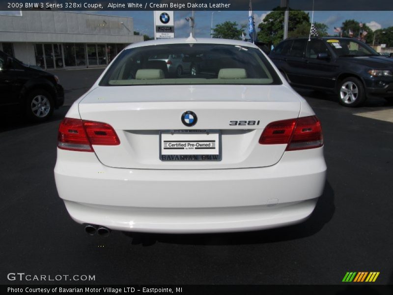 Alpine White / Cream Beige Dakota Leather 2009 BMW 3 Series 328xi Coupe