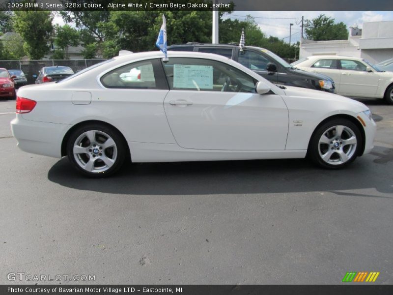 Alpine White / Cream Beige Dakota Leather 2009 BMW 3 Series 328xi Coupe
