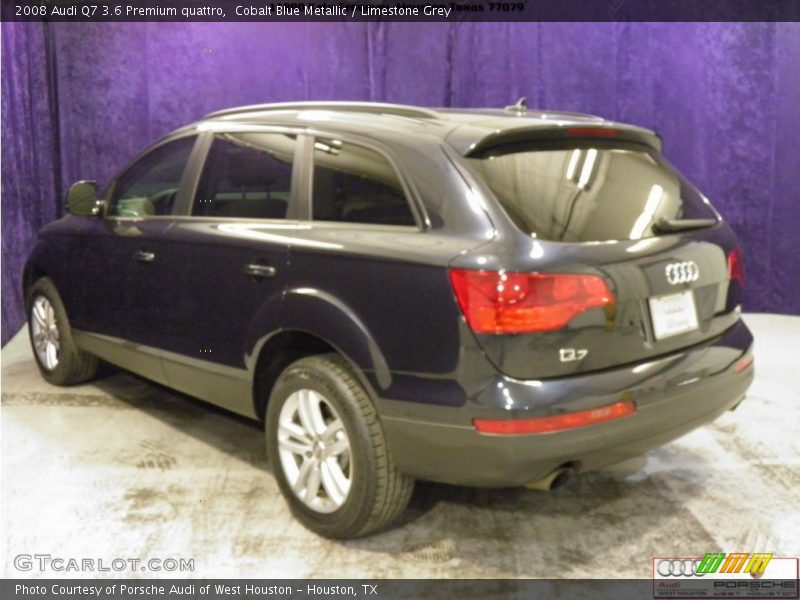 Cobalt Blue Metallic / Limestone Grey 2008 Audi Q7 3.6 Premium quattro