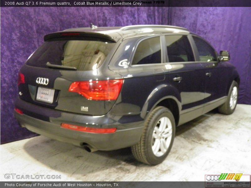 Cobalt Blue Metallic / Limestone Grey 2008 Audi Q7 3.6 Premium quattro