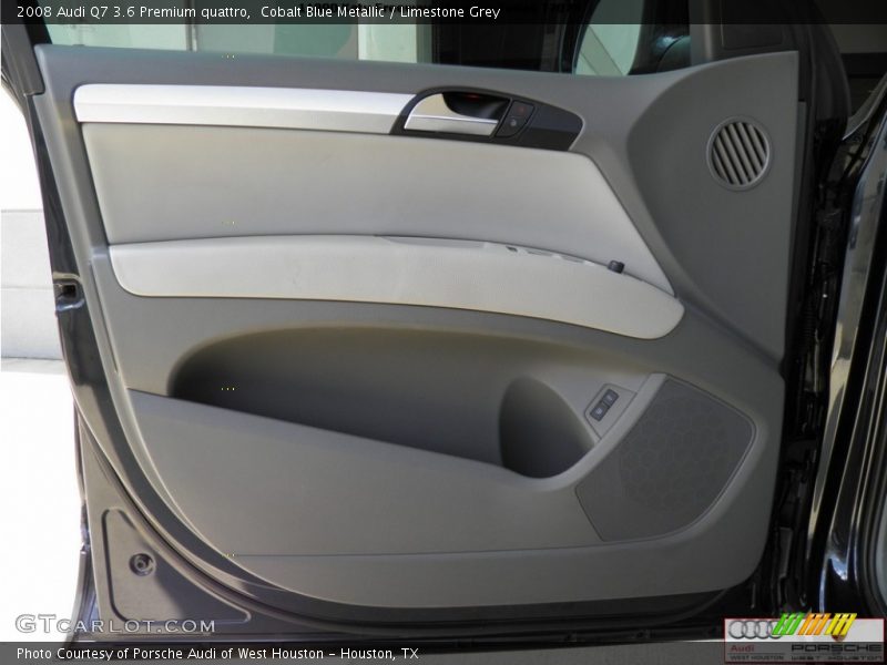 Cobalt Blue Metallic / Limestone Grey 2008 Audi Q7 3.6 Premium quattro