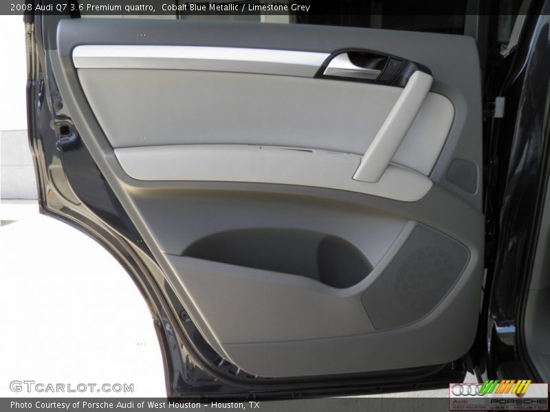 Cobalt Blue Metallic / Limestone Grey 2008 Audi Q7 3.6 Premium quattro