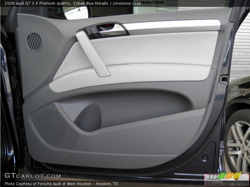 Cobalt Blue Metallic / Limestone Grey 2008 Audi Q7 3.6 Premium quattro