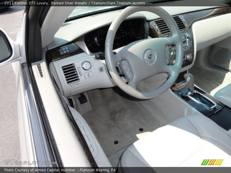 Radiant Silver Metallic / Titanium/Dark Titanium Accents 2011 Cadillac DTS Luxury