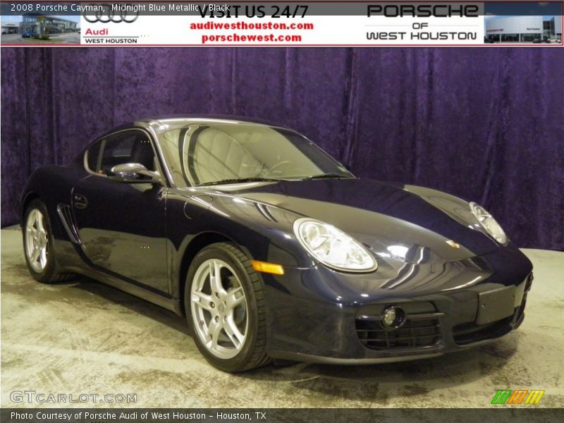 Midnight Blue Metallic / Black 2008 Porsche Cayman