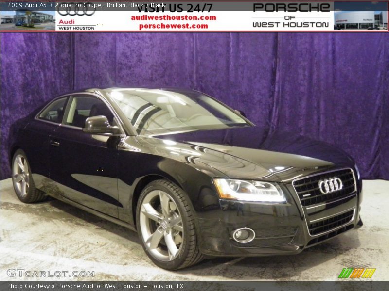 Brilliant Black / Black 2009 Audi A5 3.2 quattro Coupe