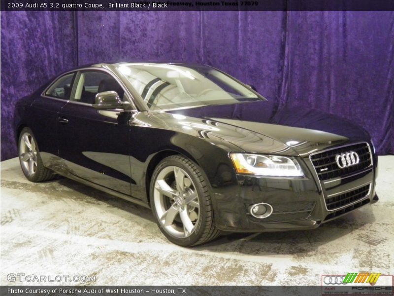 Brilliant Black / Black 2009 Audi A5 3.2 quattro Coupe