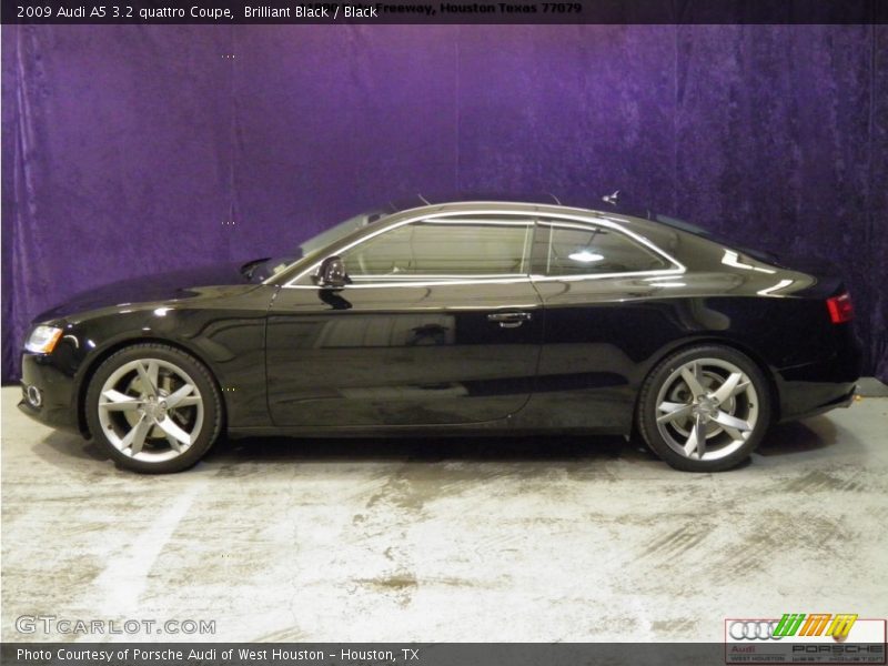 Brilliant Black / Black 2009 Audi A5 3.2 quattro Coupe