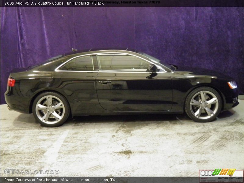 Brilliant Black / Black 2009 Audi A5 3.2 quattro Coupe
