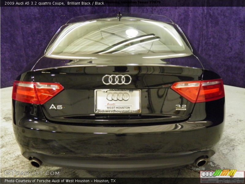 Brilliant Black / Black 2009 Audi A5 3.2 quattro Coupe