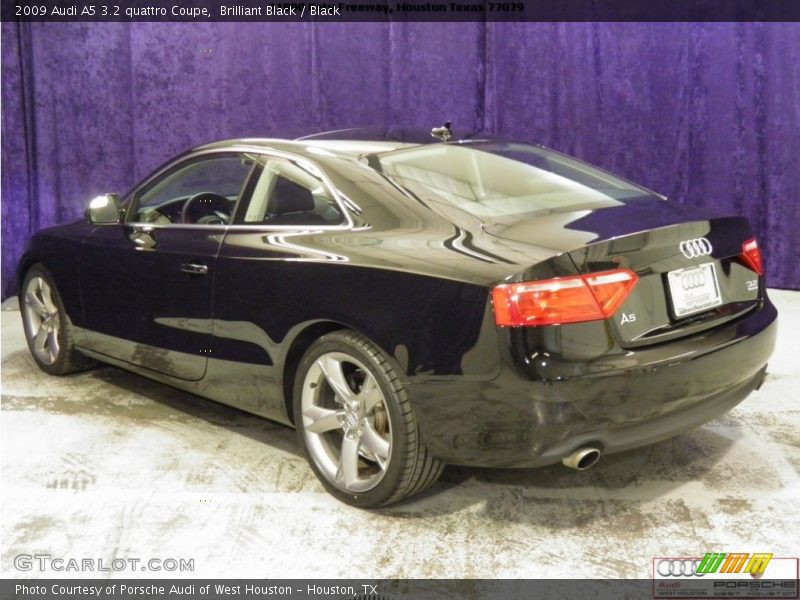 Brilliant Black / Black 2009 Audi A5 3.2 quattro Coupe
