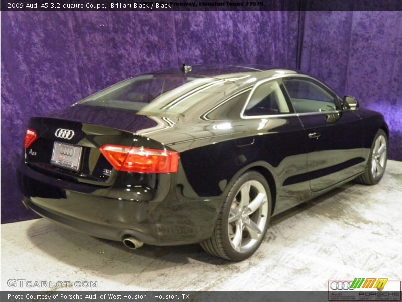 Brilliant Black / Black 2009 Audi A5 3.2 quattro Coupe
