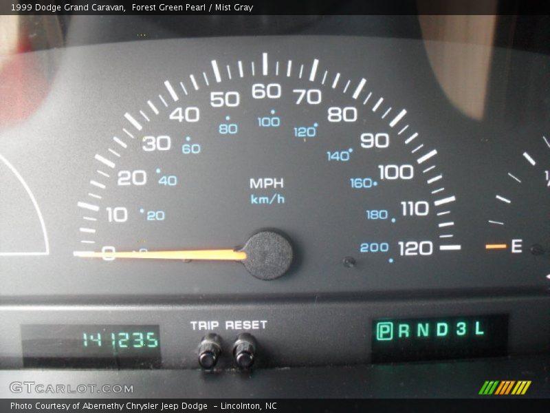 Forest Green Pearl / Mist Gray 1999 Dodge Grand Caravan