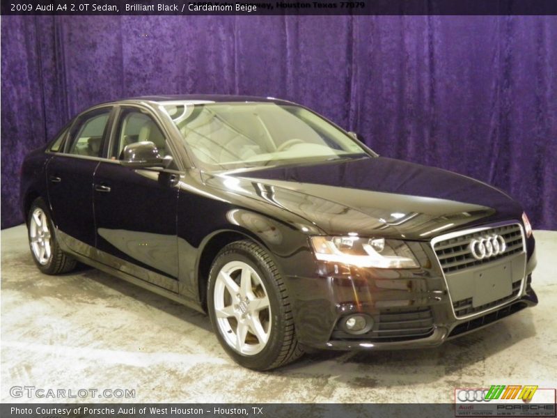 Brilliant Black / Cardamom Beige 2009 Audi A4 2.0T Sedan