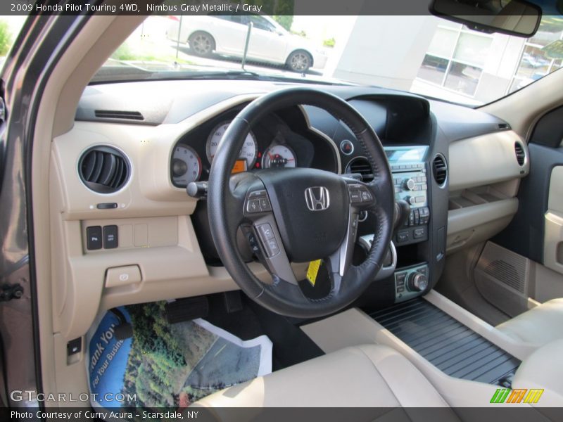 Nimbus Gray Metallic / Gray 2009 Honda Pilot Touring 4WD