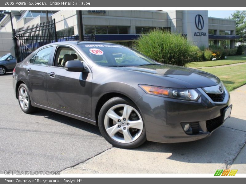 Grigio Metallic / Taupe 2009 Acura TSX Sedan