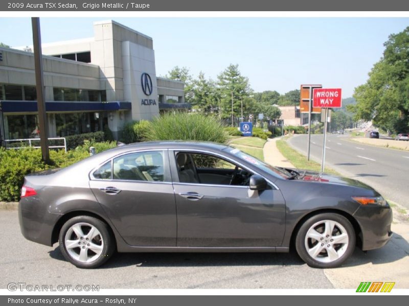 Grigio Metallic / Taupe 2009 Acura TSX Sedan