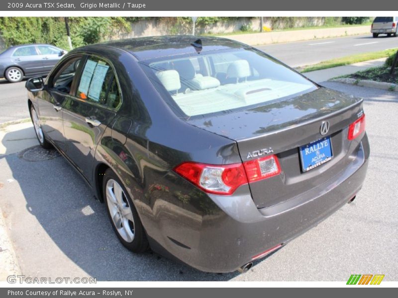 Grigio Metallic / Taupe 2009 Acura TSX Sedan