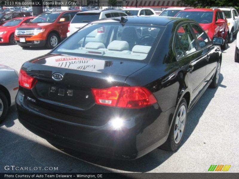Ebony Black / Gray 2010 Kia Optima LX