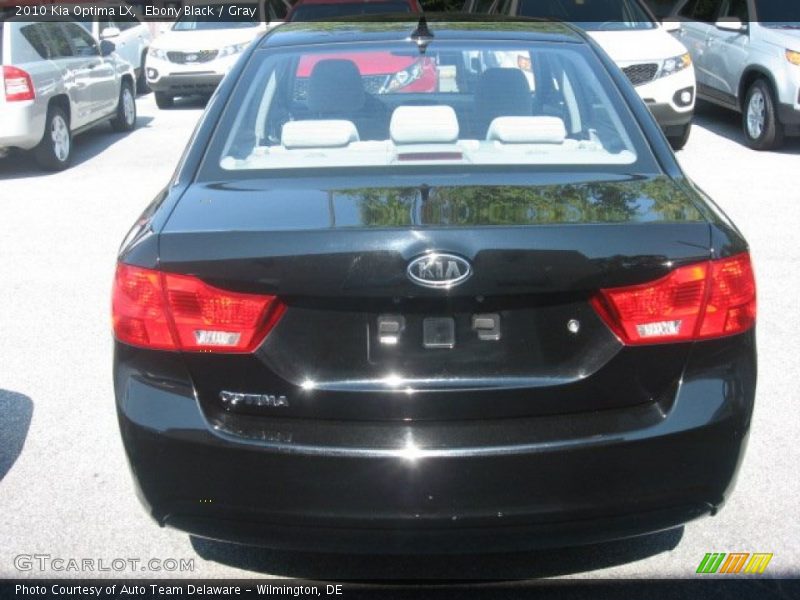 Ebony Black / Gray 2010 Kia Optima LX