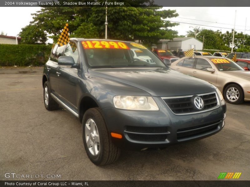 Shadow Blue Metallic / Pure Beige 2004 Volkswagen Touareg V6