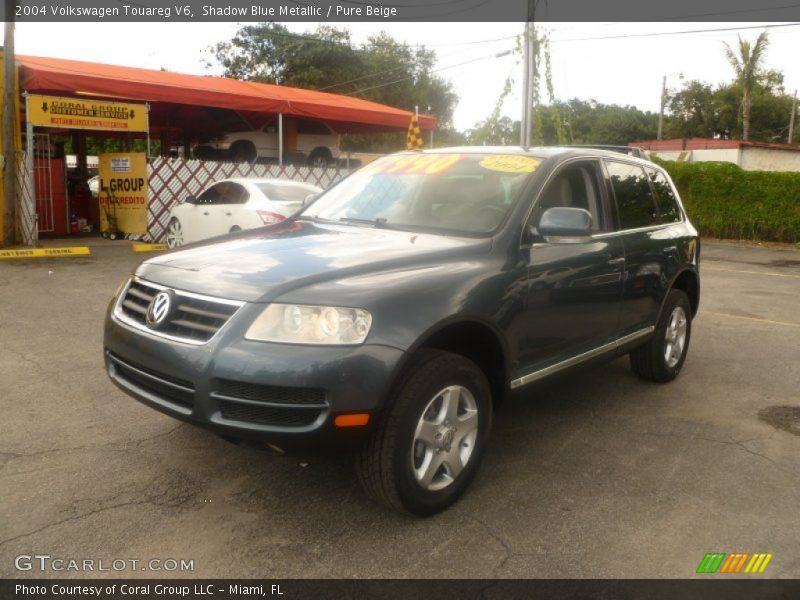 Shadow Blue Metallic / Pure Beige 2004 Volkswagen Touareg V6