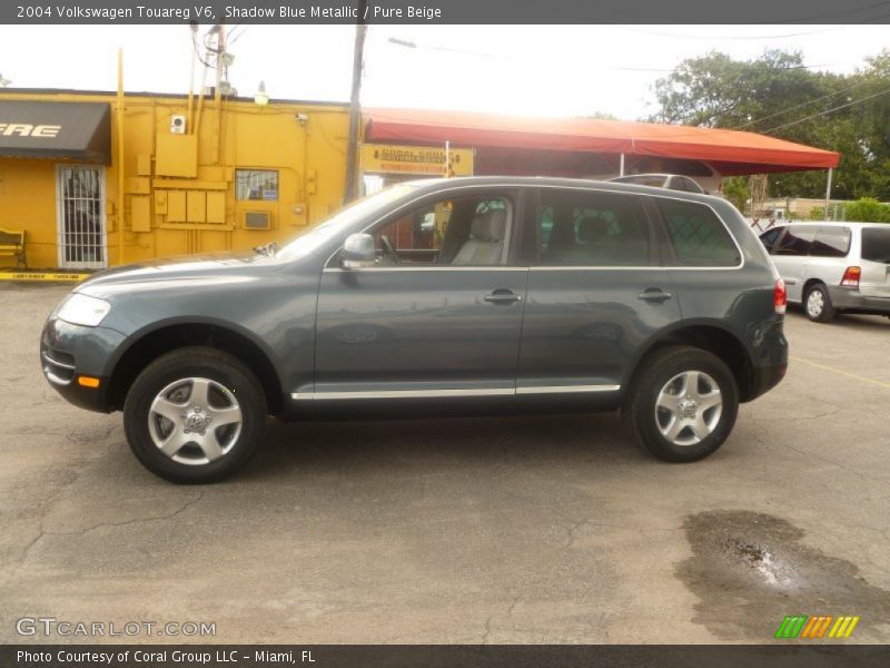 Shadow Blue Metallic / Pure Beige 2004 Volkswagen Touareg V6