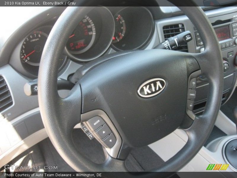 Ebony Black / Gray 2010 Kia Optima LX