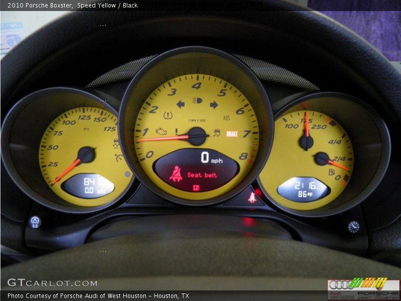 Speed Yellow / Black 2010 Porsche Boxster