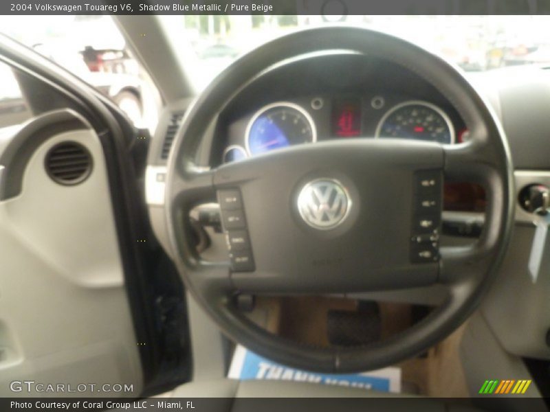 Shadow Blue Metallic / Pure Beige 2004 Volkswagen Touareg V6