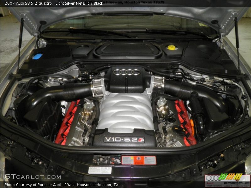 Light Silver Metallic / Black 2007 Audi S8 5.2 quattro