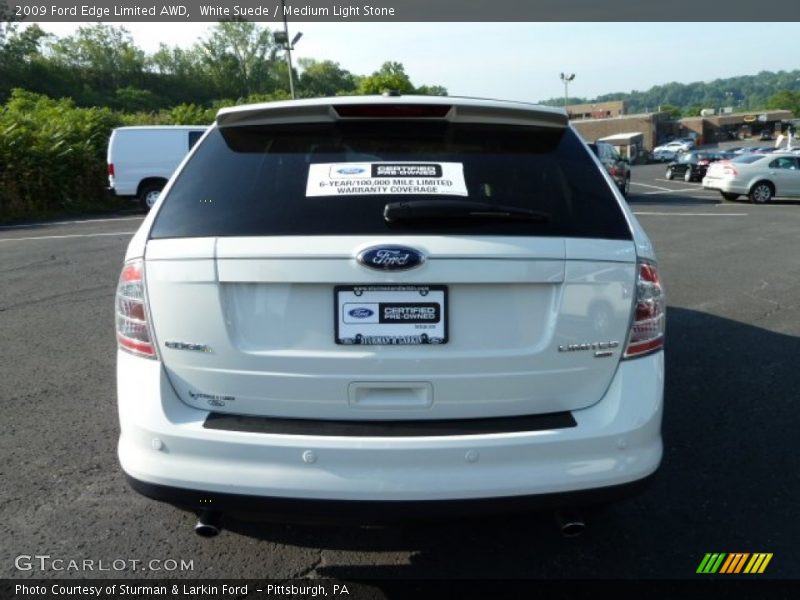 White Suede / Medium Light Stone 2009 Ford Edge Limited AWD