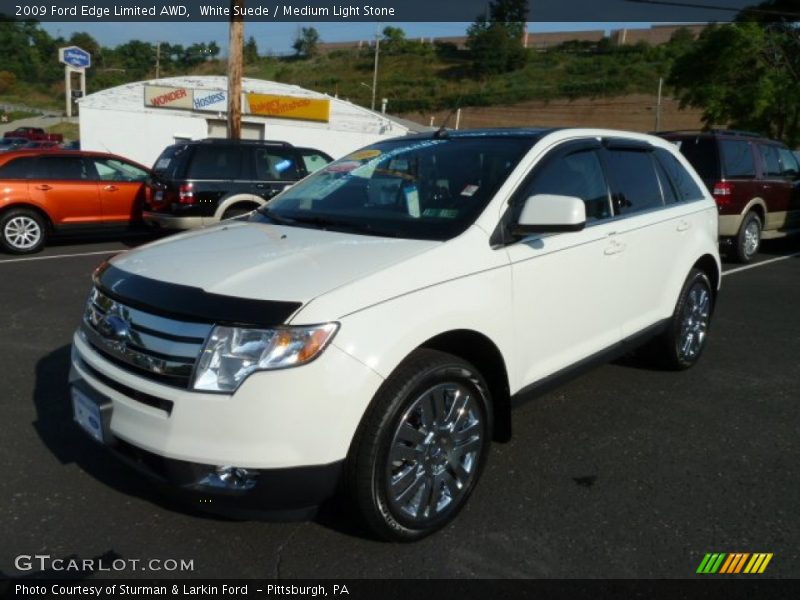 White Suede / Medium Light Stone 2009 Ford Edge Limited AWD