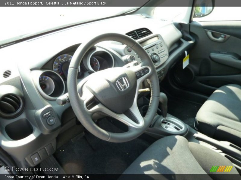 Celestial Blue Metallic / Sport Black 2011 Honda Fit Sport