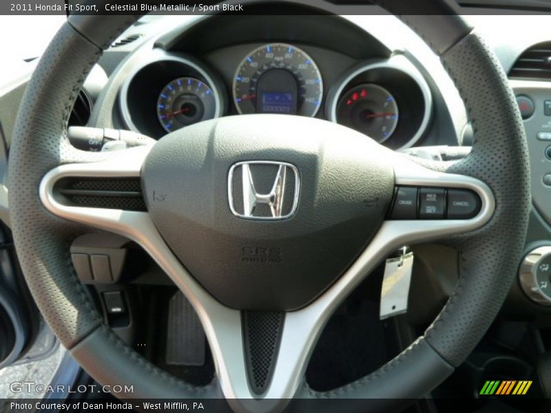 Celestial Blue Metallic / Sport Black 2011 Honda Fit Sport