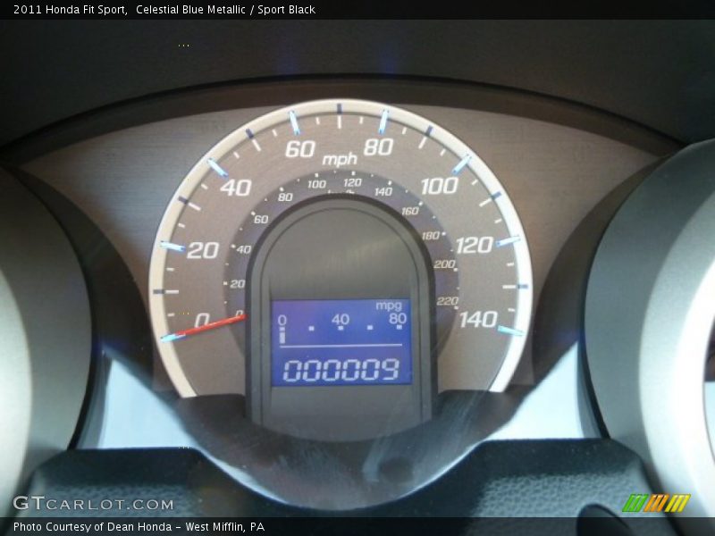 Celestial Blue Metallic / Sport Black 2011 Honda Fit Sport