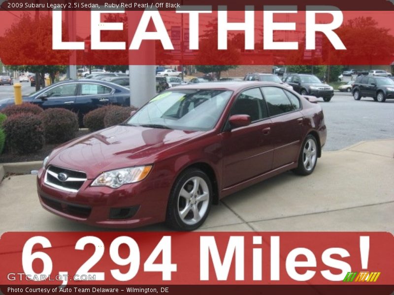 Ruby Red Pearl / Off Black 2009 Subaru Legacy 2.5i Sedan