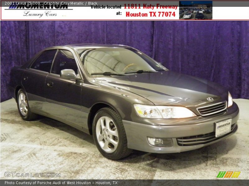 Graphite Gray Metallic / Black 2001 Lexus ES 300