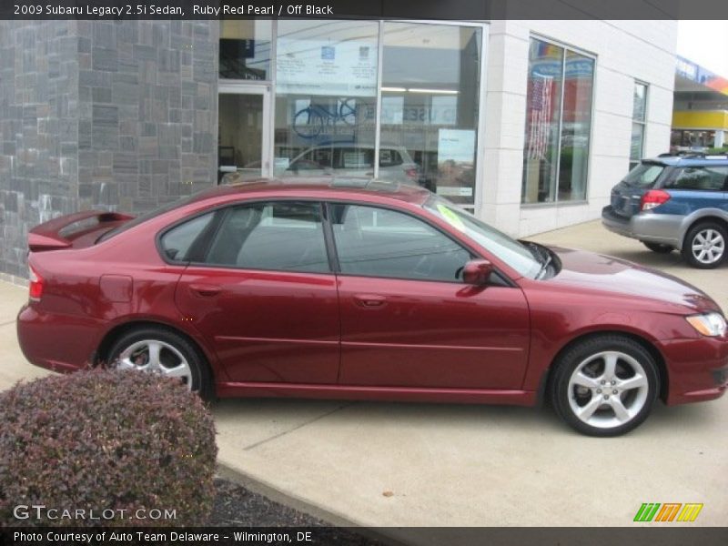 Ruby Red Pearl / Off Black 2009 Subaru Legacy 2.5i Sedan