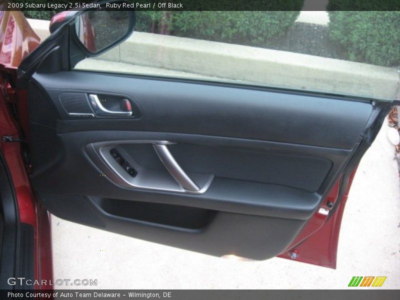Ruby Red Pearl / Off Black 2009 Subaru Legacy 2.5i Sedan
