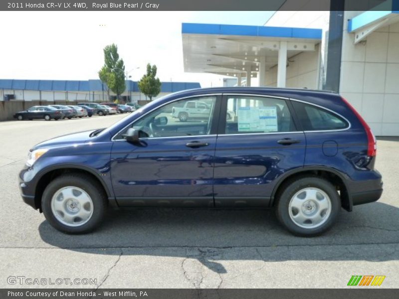 Royal Blue Pearl / Gray 2011 Honda CR-V LX 4WD