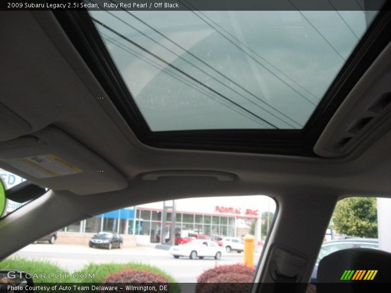 Ruby Red Pearl / Off Black 2009 Subaru Legacy 2.5i Sedan